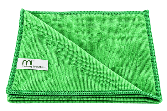 Mulberry Woven Microfibre Cloths Green - Pack of 5