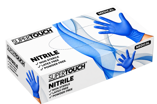 SuperTouch Blue Nitrile PowderFree Gloves 3.5