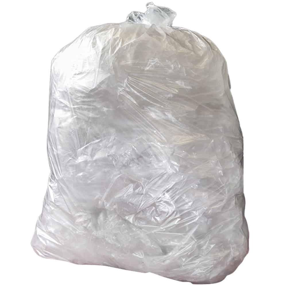 100L Transparent Medium Duty Bin Bags – Large Clear Refuse Sacks | Econova