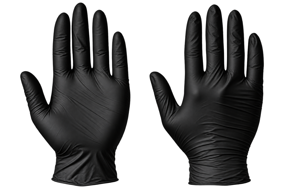 SuperTouch Black Nitrile PowderFree Gloves 3.5