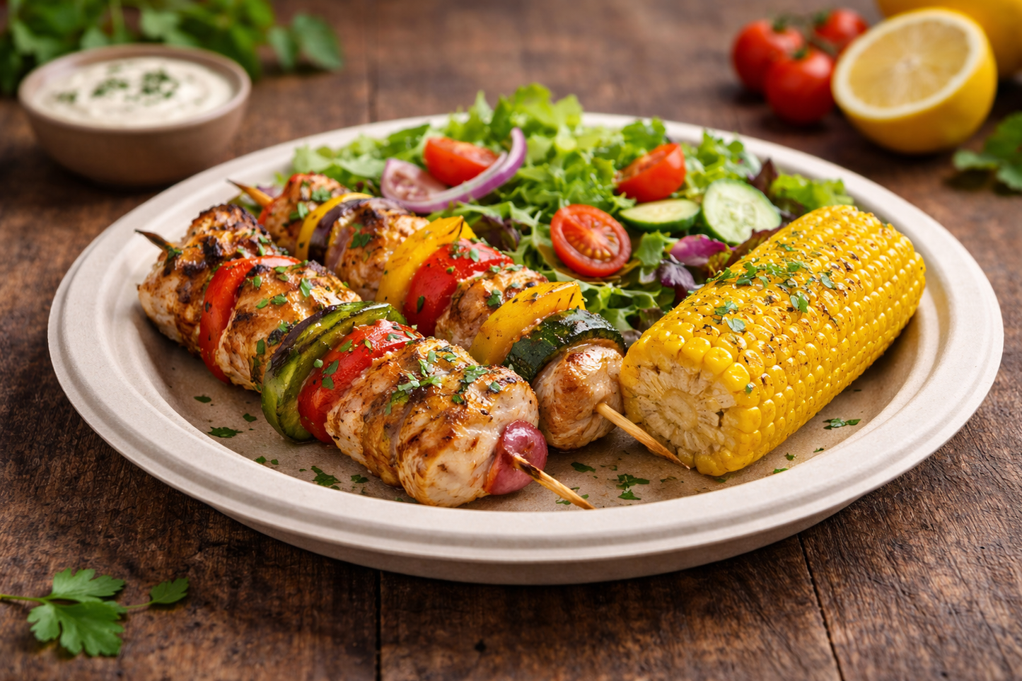 6” Bagasse Plates – Compostable Round Plates (Bulk Packs Available) | Econova